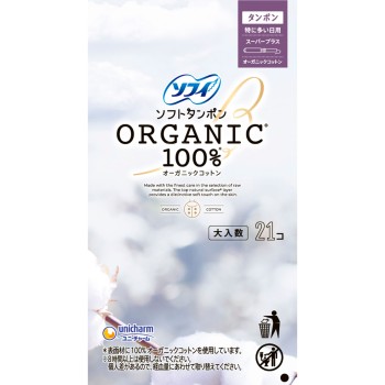 소피 소프트 탐폰 오가닉 100% 슈퍼 플러스 21개 유니참