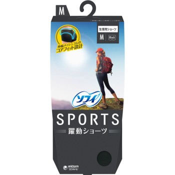 소피 SPORTS 숏츠 M 블랙 1매 유니참