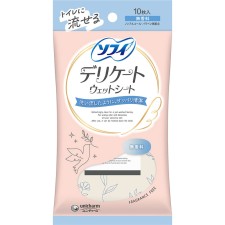 소피 델리케이트 웨트시트 무향료 (생리용품 데리케이트존 웨트시트) 10매 유니참