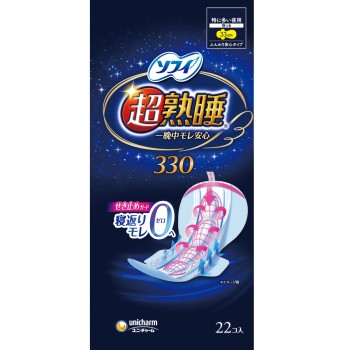 소피 초숙면 가드 특히 많은 밤용 날개 포함 330 22매 유니참