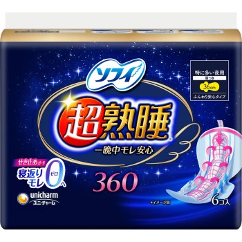 소피 초숙면 가드 360 6매 유니참 (의약외품)