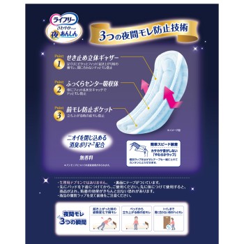 라이프리 산뜻한 패드 야간 안심 150cc 16매 유니참