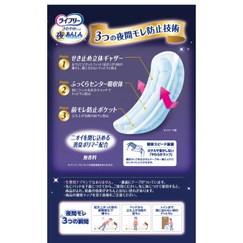 라이프리 산뜻한 패드 야간 안심 350cc 10매