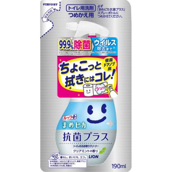 룩 플러스 마메 피카 화장실용 세제 항균 플러스 화장실 닦기 클리너 리필 190ml 라이온