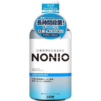 NONIO 마우스워시 클리어 허브 민트 구강 세정액 600ml 라이온
