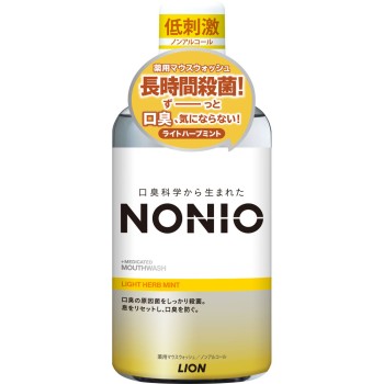 NONIO (노니오) 마우스 워시 무알코올 라이트 허브 민트 세구액 600ml 라이온
