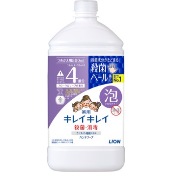 키레이 키레이 폼 핸드솝 플로럴 리필 특대 800ml 라이온