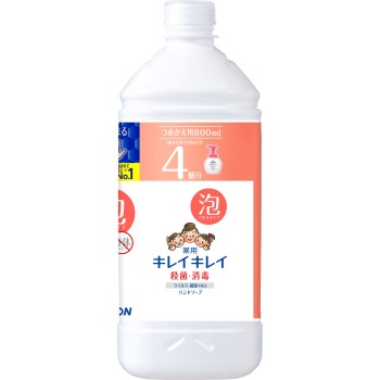 키레이키레이 거품 핸드소프 과일 리필 특대 800ml 라이온