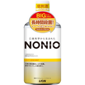 NONIO (노니오) 마우스 워시 무알코올 라이트 허브 민트 세구액 1000ml 라이온