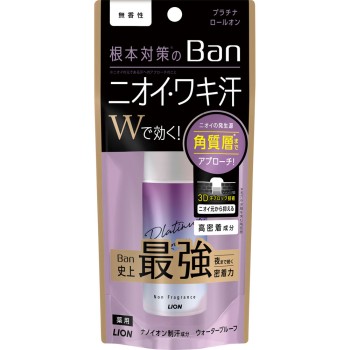 Ban 땀 블록 플래티넘 롤온 무향성 40ml 라이온 (의약외품)