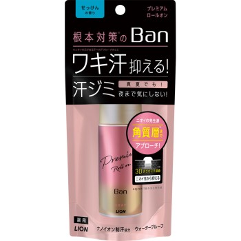 Ban 땀 블록 프리미엄 골드 라벨 비누 향 40ml 라이온 (의약외품)
