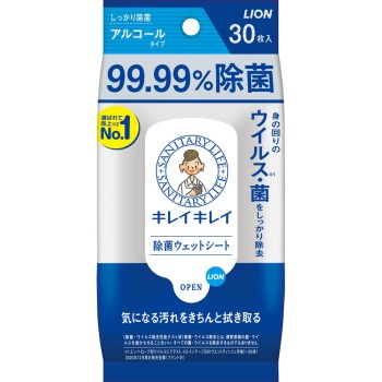 키레이키레이 99.99% 제균 웨트 시트 알코올 타입 30매 라이온