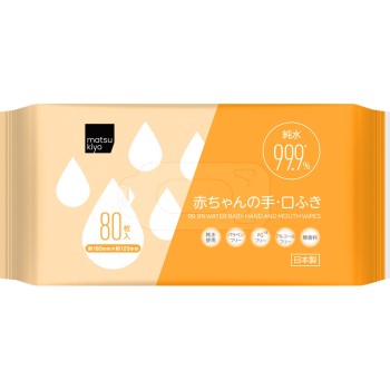 matsukiyo 물 99.9% 아기 손 입 물티슈 80매 3P