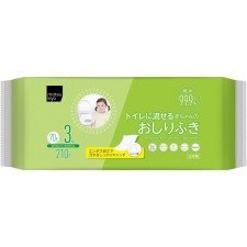 matsukiyo 변기에 흘려보낼 수 있는 아기 물티슈 70매 3P