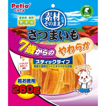 소재 그대로 고구마 스틱 7세 부드러운 260g 페티오