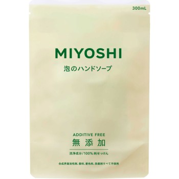 무첨가 비누 거품 핸드소프 리필용 300ml 미요시비누