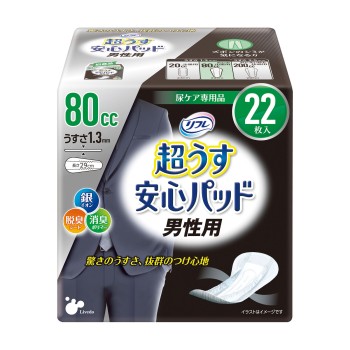 리프레 초얇은 안심 패드 남성용 80cc 22매 리부도 코퍼레이션