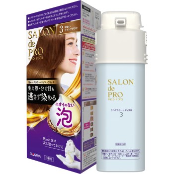 살롱드프로 거품 헤어 컬러·엑스트라 리치(흰머리용) 3 [밝은 라이트 브라운] 50g+50g 다리야