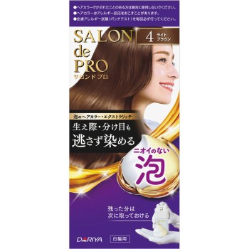 살롱드프로 거품 헤어컬러 엑스트라리치(백발용) 4 라이트브라운 50g+50g 다리야