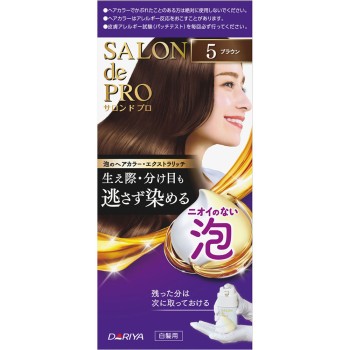 살롱 드 프로 거품 헤어컬러·엑스트라 리치 (흰머리용) 5 [브라운] 50g+50g 다리야