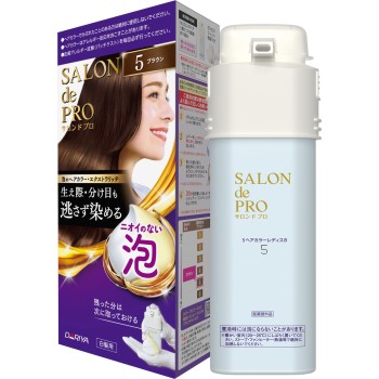 살롱 드 프로 거품 헤어컬러·엑스트라 리치 (흰머리용) 5 [브라운] 50g+50g 다리야