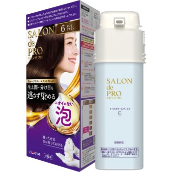 살롱 드 프로 거품 헤어컬러 엑스트라 리치(백발용) 6 다크브라운 50g+50g 다리야