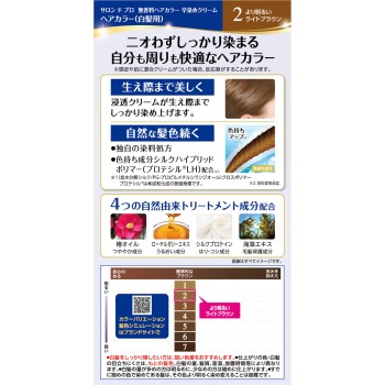 살롱드프로 무향료 헤어컬러 빠른염색 크림(새치용) 2 더 밝은 라이트 브라운 40g+40g 다리야 (의약외품)