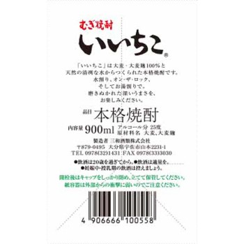 이이치코 25도 보리 팩 900ml