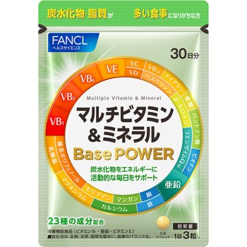 멀티비타민&미네랄 Base POWER 30일분 90정 판클