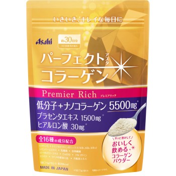 퍼펙트 아스타 콜라겐 파우더 프리미어 리치 228g 아사히 그룹 식품 주식회사