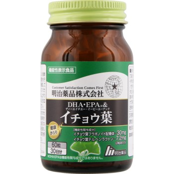 건강빛나리 DHA·EPA&은행잎 60정 메이지약품