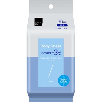 matsukiyo 보디 시트 두꺼운 타입 비누 쿨 36매
