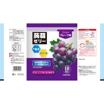 MK 염분 플러스 곤약 젤리 그레이프 맛 200g 센카 시스템