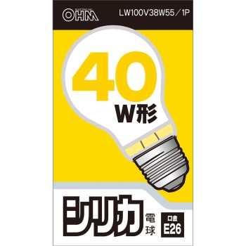OHM 실리카 전구 40W형 LW100V38W 오므전기