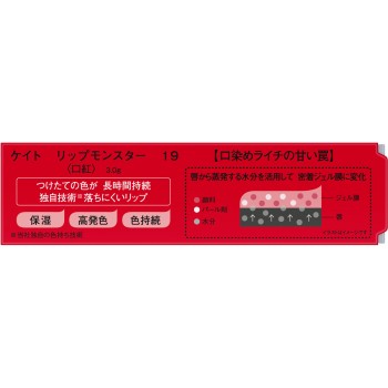케이트 립몬스터 19 입술을 물들이는 리치의 달콤한 함정 3g 카네보화장품