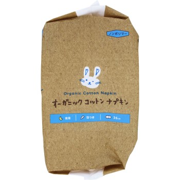 오가닉 코튼 냅킨 야간용 날개 부착 7매 코튼라보 (의약외품)