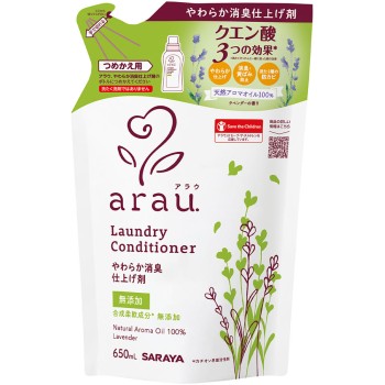 아라우. 세탁용 린스 마감 리필 650ml 사라야