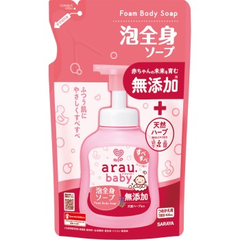 아라우 베이비 거품 전신 솝 리필 400ML 사라야