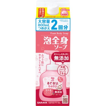 아라우 베이비 거품 전신 솝 리필 800ML 사라야