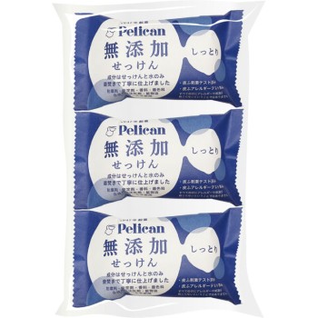 펠리칸 무첨가 비누 촉촉 100g×3 펠리칸 비누