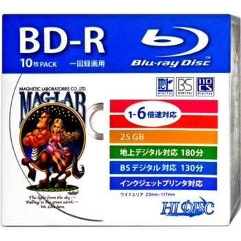 BD-R 1회 녹화용 25GB 6배속 디지털용 슬림케이스 R_1층 10P 자기연구소