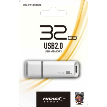 HIDISC 플래시 드라이브 화이트 캡식 USB2.0 32GB 자기연구소