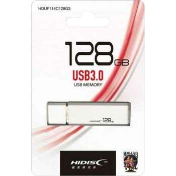 HIDISC 플래시 드라이브 실버 캡식 USB3.0 128GB 자기연구소