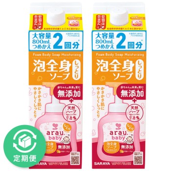 아라우베이비 거품 전신 솝 촉촉 리필 2개입 사라야