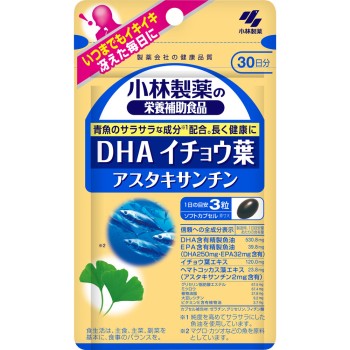 고바야시제약의 영양보조식품 DHA 은행잎 아스타잔틴 90알 고바야시제약