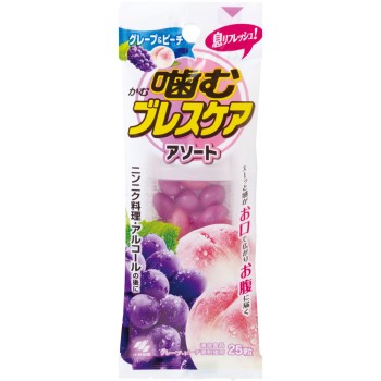 씹는 브레스케어 어소트 그레이프&피치 25알 코바야시 제약