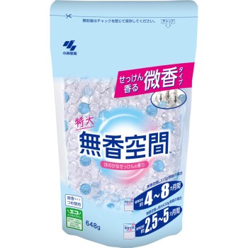 무향 공간 특대 은은한 비누 리필용 파우치 648g 코바야시 제약