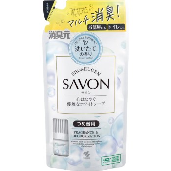 쇼슈겐 SAVON 리필용 마음 화사해지는 우아한 화이트 솝 400ml 코바야시 제약