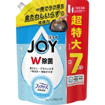 조이 W 제균 식기용 세제 파브리즈 W 소취 프레쉬 클린 리필 초특대 910ml P&G 재팬