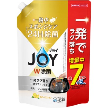 조이 W 제균 식기용 세제 레몬 리필 초특대 증량 945ml P&G 재팬
